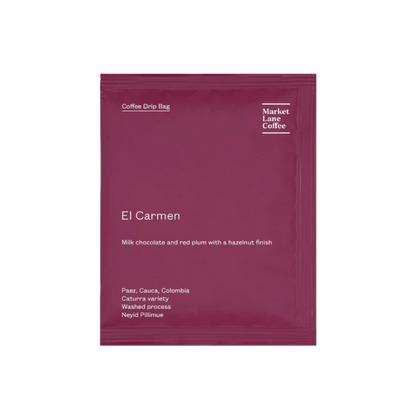 Market Lane Coffee - El Carmen Coffee Drip Bags Colombia