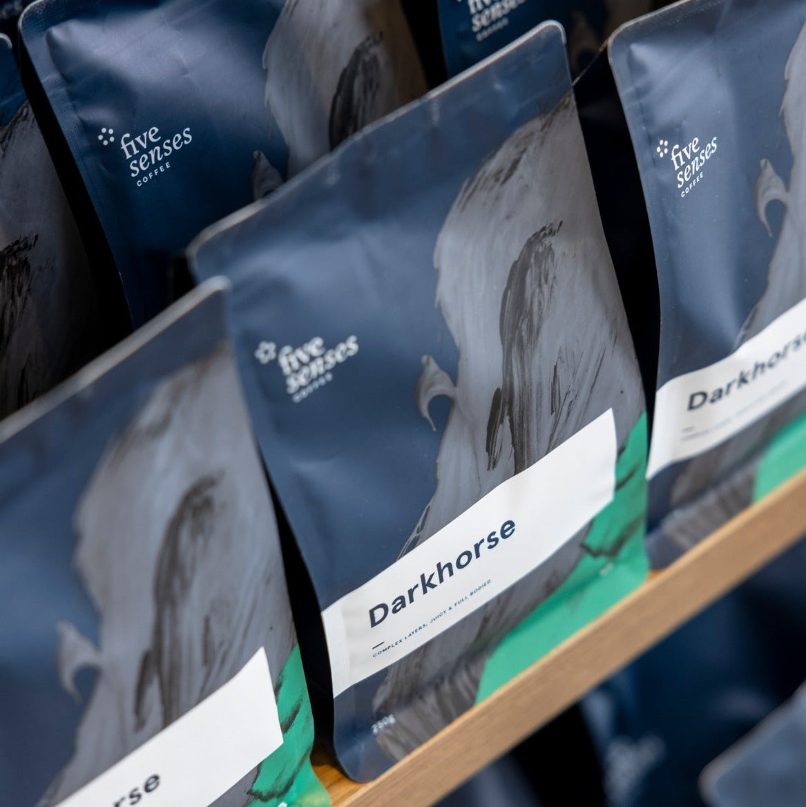 Five Senses Darkhorse packaging on a shelf